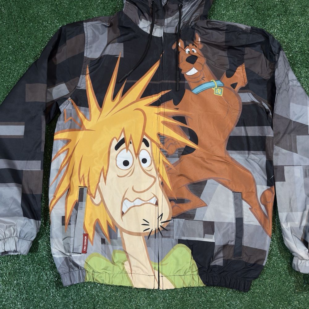 MENS MEMBERS‎ ONLY SCOOBY DOO SHAGGY WINDBREAKER HOODIE JACKET - SMALL - Picture 2 of 9